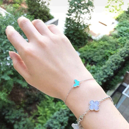 [Royal Top]BUTTERFLY TURQUOISE BUTTERFLY BRACELET SILVER