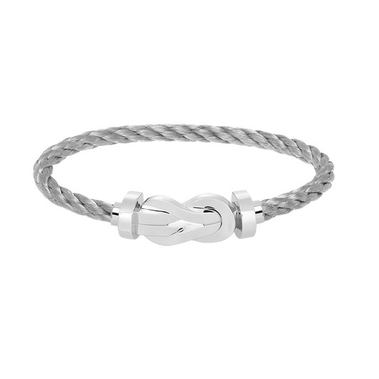 [Royal Top]CHANCE LARGE 8 FIGURE BUCKLE NO DIAMOND BRACELET SILVER
