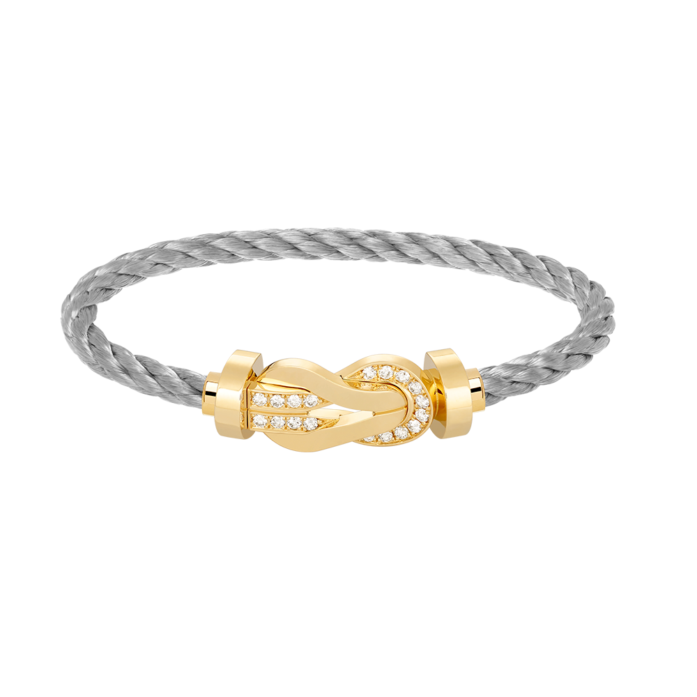 [Royal Top]CHANCE LARGE 8 FIGURE BUCKLE HALF DIAMOND BRACELET GOLD