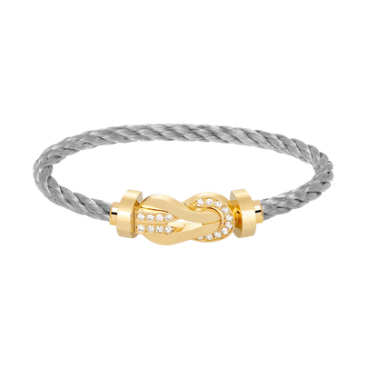 [Royal Top]CHANCE LARGE 8 FIGURE BUCKLE HALF DIAMOND BRACELET GOLD