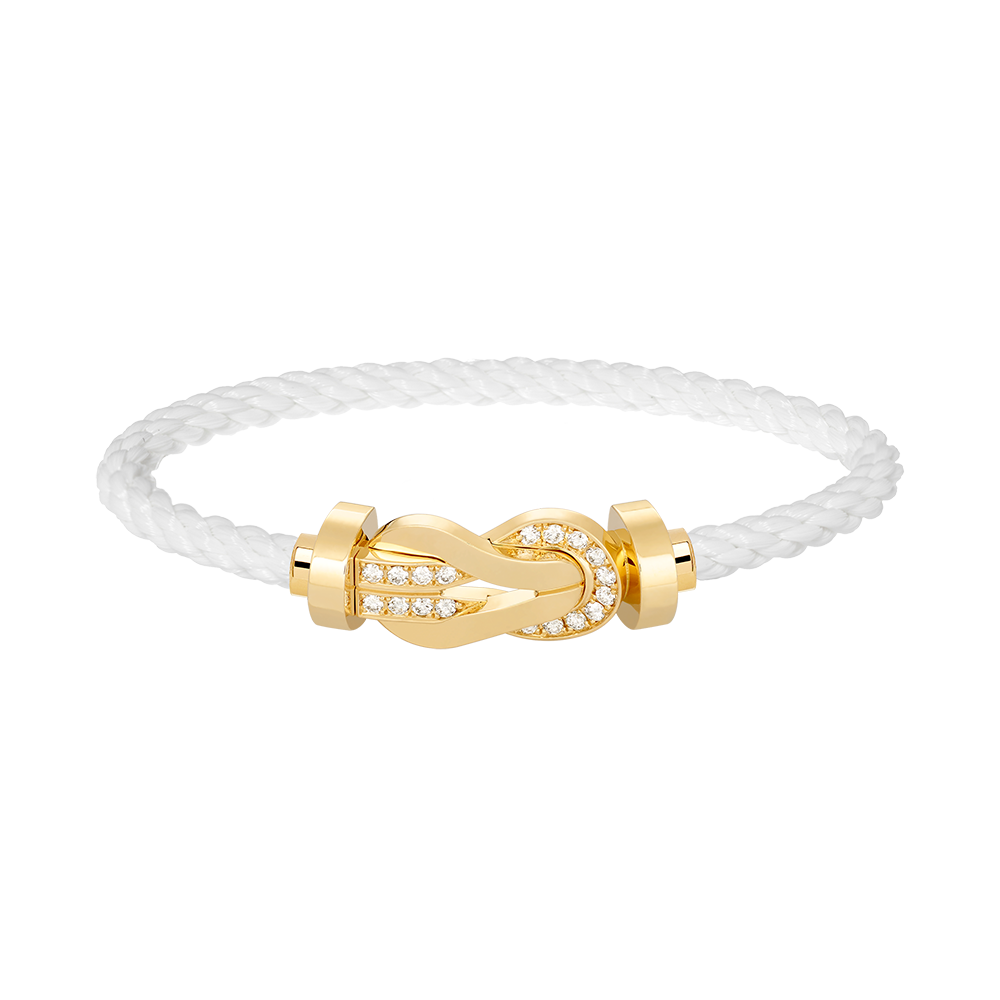 [Royal Top]CHANCE LARGE 8 FIGURE BUCKLE HALF DIAMOND BRACELET GOLD
