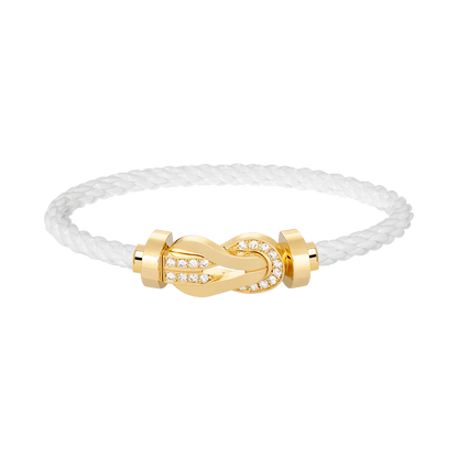 [Royal Top]CHANCE LARGE 8 FIGURE BUCKLE HALF DIAMOND BRACELET GOLD