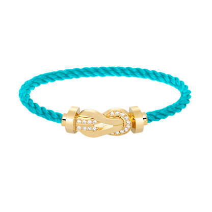 [Royal Top]CHANCE LARGE 8 FIGURE BUCKLE HALF DIAMOND BRACELET GOLD
