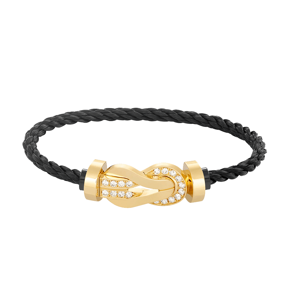 [Royal Top]CHANCE LARGE 8 FIGURE BUCKLE HALF DIAMOND BRACELET GOLD