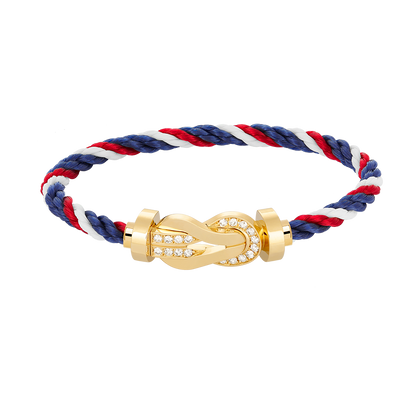 [Royal Top]CHANCE LARGE 8 FIGURE BUCKLE HALF DIAMOND BRACELET GOLD
