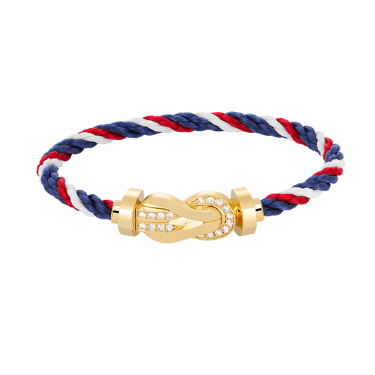 [Royal Top]CHANCE LARGE 8 FIGURE BUCKLE HALF DIAMOND BRACELET GOLD