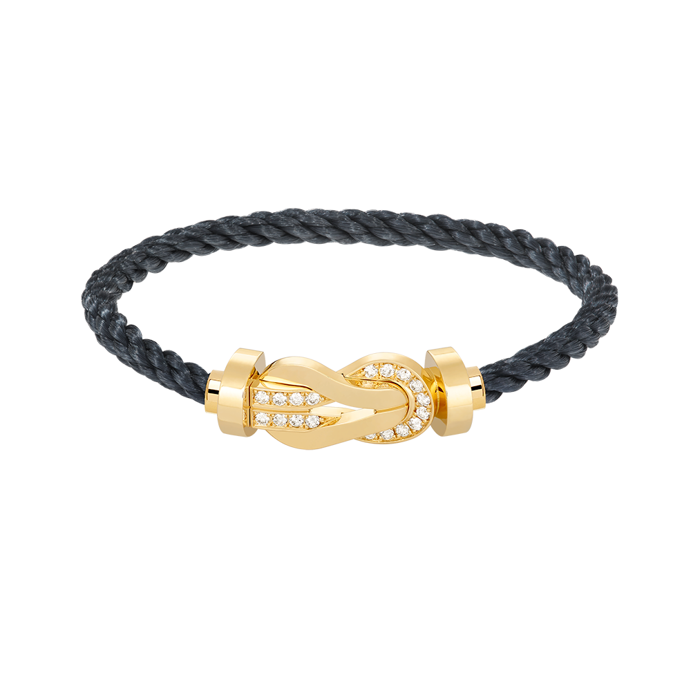 [Royal Top]CHANCE LARGE 8 FIGURE BUCKLE HALF DIAMOND BRACELET GOLD