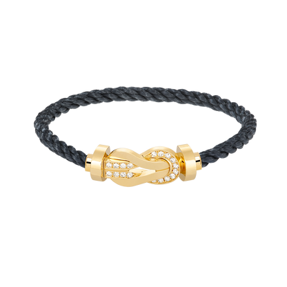 [Royal Top]CHANCE LARGE 8 FIGURE BUCKLE HALF DIAMOND BRACELET GOLD