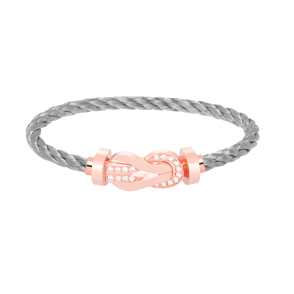 [Royal Top]CHANCE LARGE 8 FIGURE BUCKLE HALF DIAMOND BRACELET ROSE GOLD