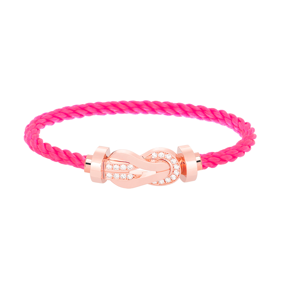 [Royal Top]CHANCE LARGE 8 FIGURE BUCKLE HALF DIAMOND BRACELET ROSE GOLD
