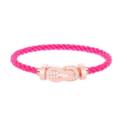 [Royal Top]CHANCE LARGE 8 FIGURE BUCKLE HALF DIAMOND BRACELET ROSE GOLD