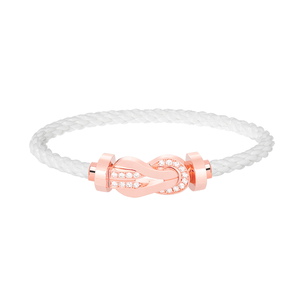 [Royal Top]CHANCE LARGE 8 FIGURE BUCKLE HALF DIAMOND BRACELET ROSE GOLD