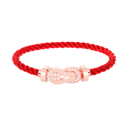 [Royal Top]CHANCE LARGE 8 FIGURE BUCKLE HALF DIAMOND BRACELET ROSE GOLD