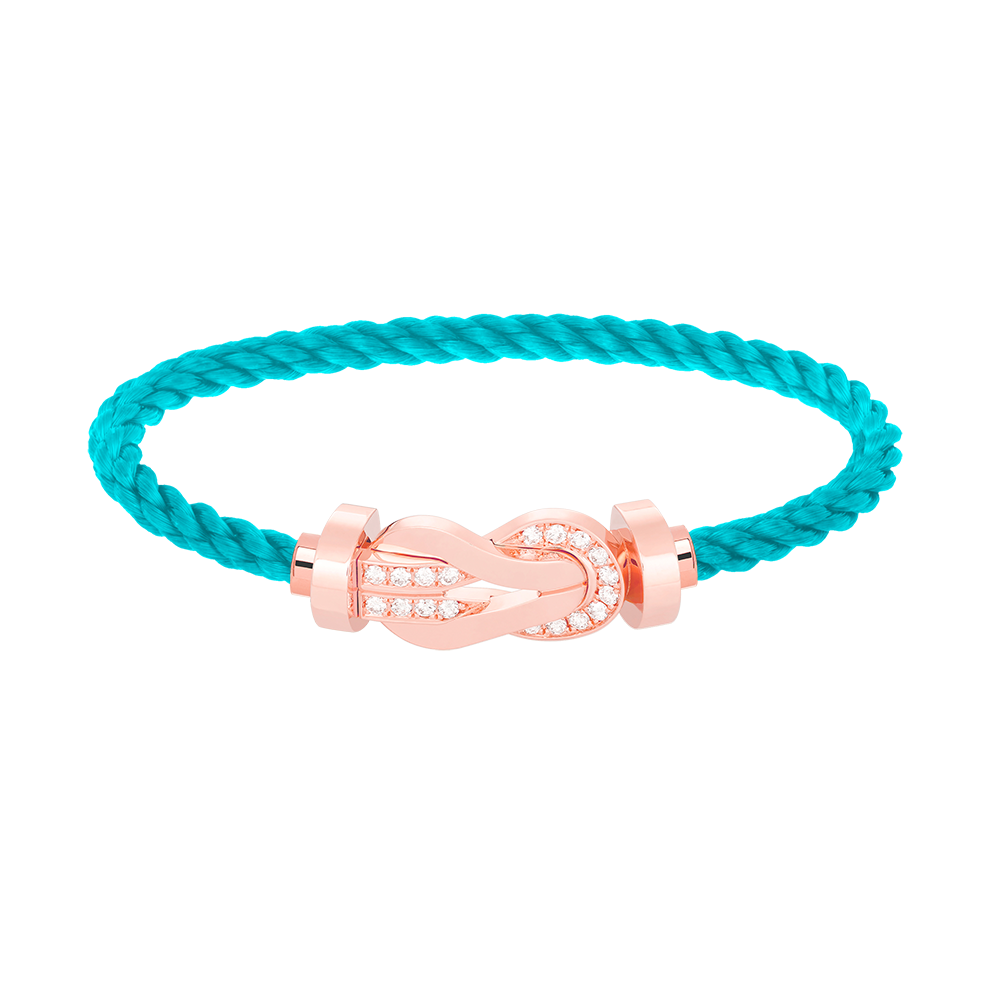 [Royal Top]CHANCE LARGE 8 FIGURE BUCKLE HALF DIAMOND BRACELET ROSE GOLD