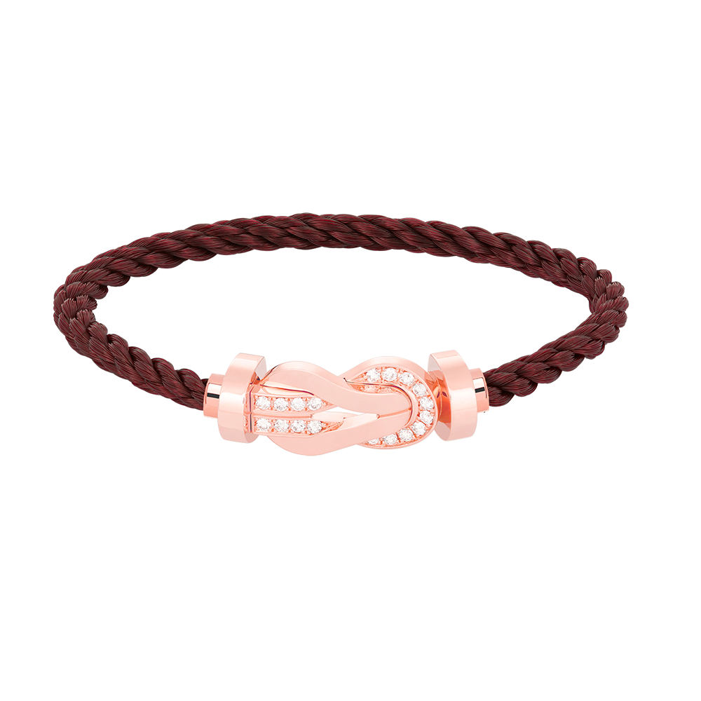 [Royal Top]CHANCE LARGE 8 FIGURE BUCKLE HALF DIAMOND BRACELET ROSE GOLD