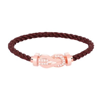 [Royal Top]CHANCE LARGE 8 FIGURE BUCKLE HALF DIAMOND BRACELET ROSE GOLD