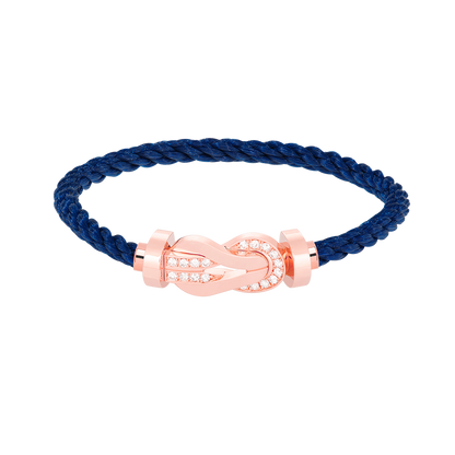 [Royal Top]CHANCE LARGE 8 FIGURE BUCKLE HALF DIAMOND BRACELET ROSE GOLD
