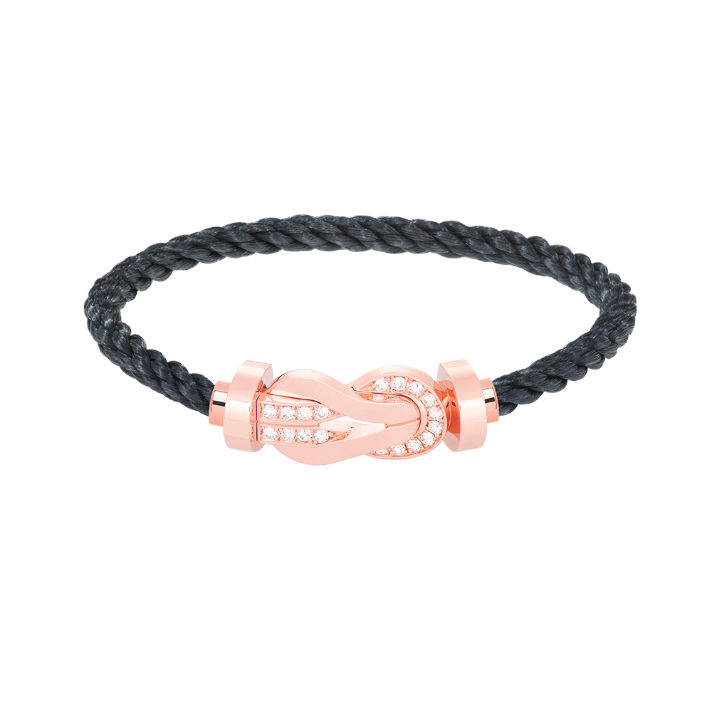 [Royal Top]CHANCE LARGE 8 FIGURE BUCKLE HALF DIAMOND BRACELET ROSE GOLD