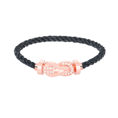 [Royal Top]CHANCE LARGE 8 FIGURE BUCKLE HALF DIAMOND BRACELET ROSE GOLD