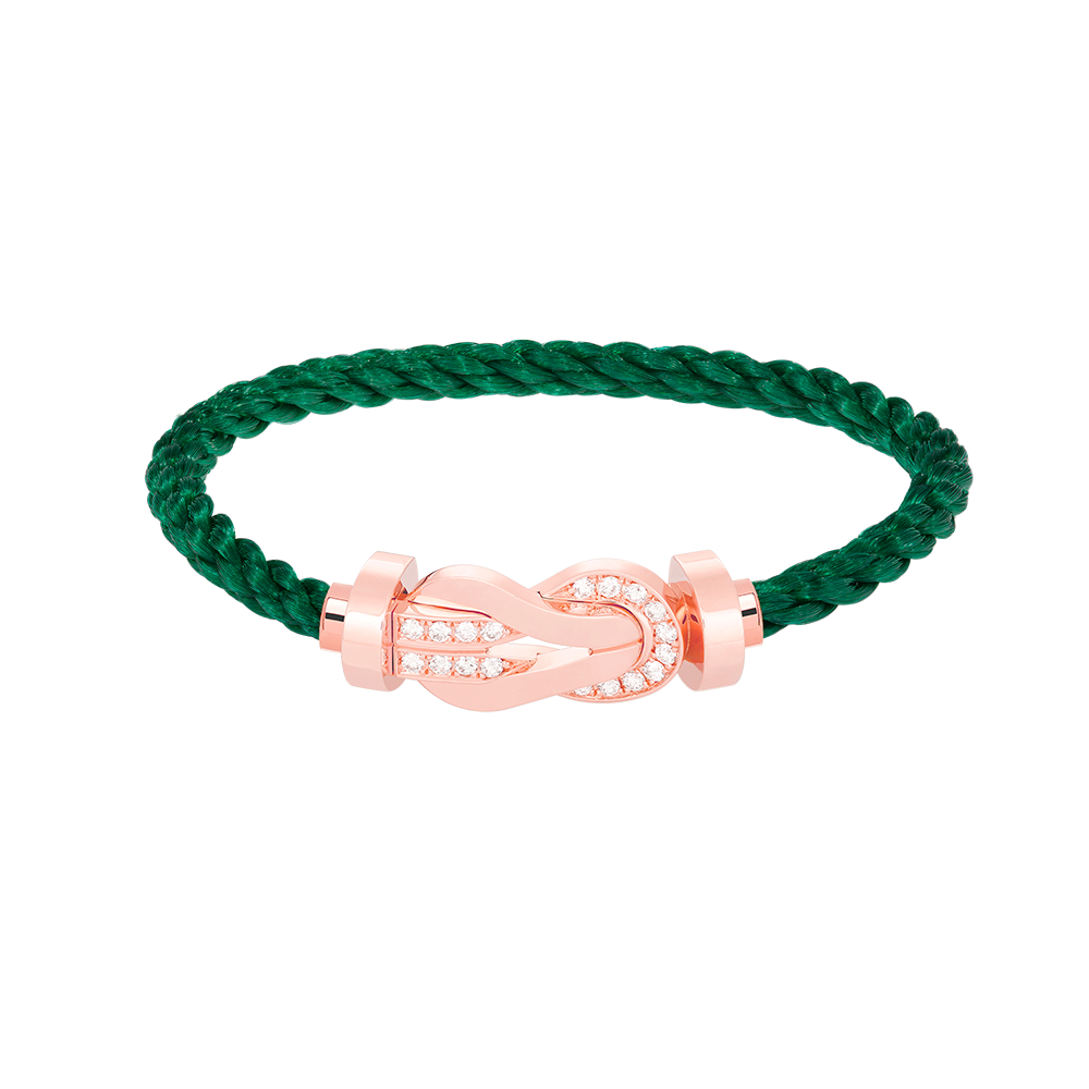 [Royal Top]CHANCE LARGE 8 FIGURE BUCKLE HALF DIAMOND BRACELET ROSE GOLD