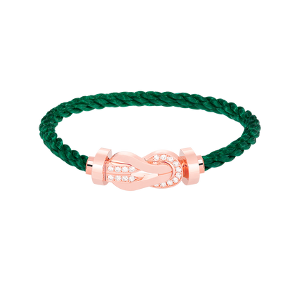 [Royal Top]CHANCE LARGE 8 FIGURE BUCKLE HALF DIAMOND BRACELET ROSE GOLD