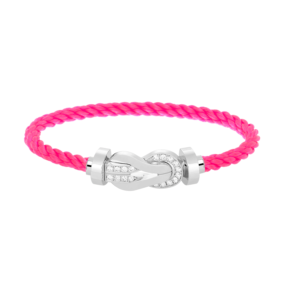 [Royal Top]CHANCE LARGE 8 FIGURE BUCKLE HALF DIAMOND BRACELET SILVER