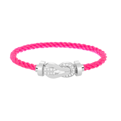 [Royal Top]CHANCE LARGE 8 FIGURE BUCKLE HALF DIAMOND BRACELET SILVER
