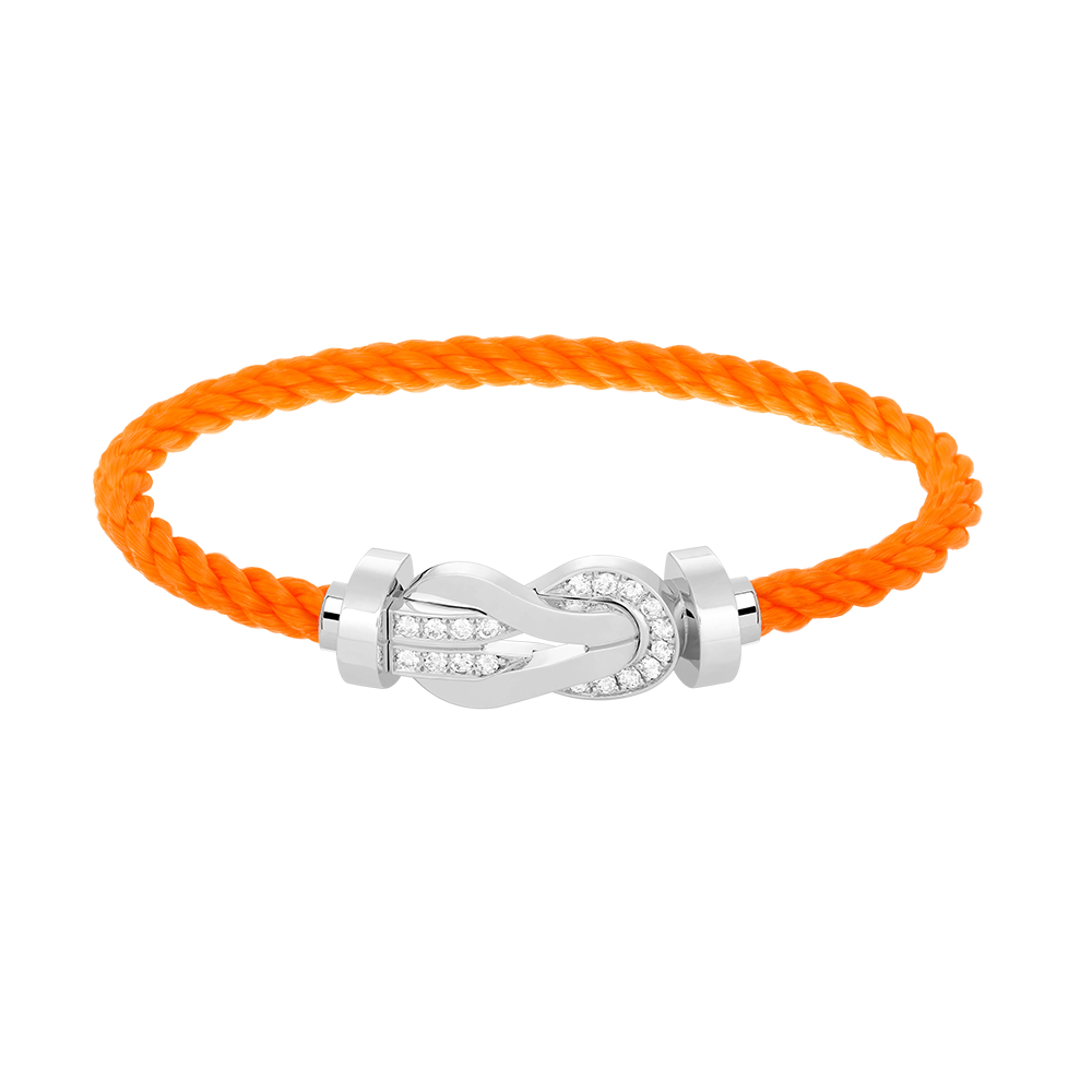 [Royal Top]CHANCE LARGE 8 FIGURE BUCKLE HALF DIAMOND BRACELET SILVER