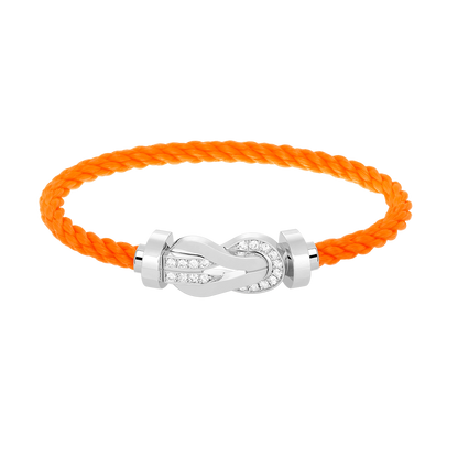 [Royal Top]CHANCE LARGE 8 FIGURE BUCKLE HALF DIAMOND BRACELET SILVER