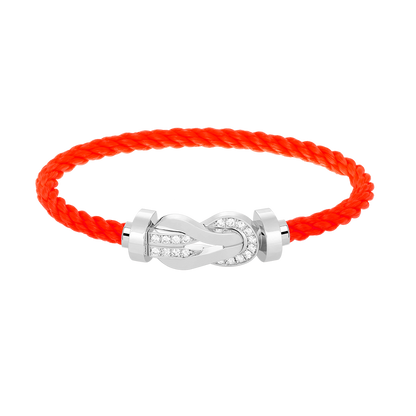 [Royal Top]CHANCE LARGE 8 FIGURE BUCKLE HALF DIAMOND BRACELET SILVER