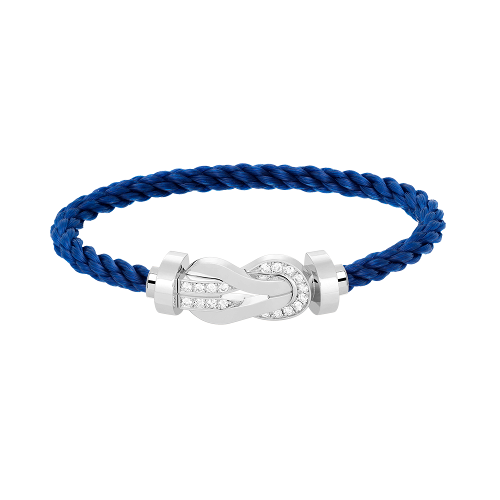 [Royal Top]CHANCE LARGE 8 FIGURE BUCKLE HALF DIAMOND BRACELET SILVER