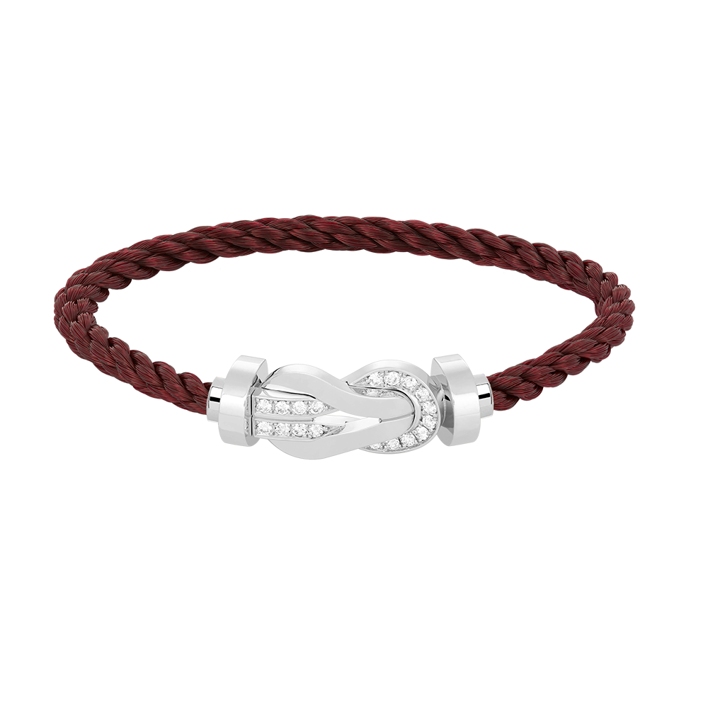 [Royal Top]CHANCE LARGE 8 FIGURE BUCKLE HALF DIAMOND BRACELET SILVER