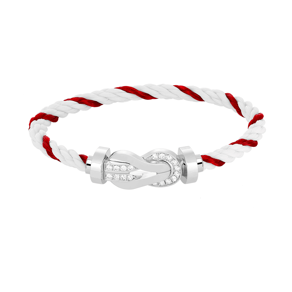 [Royal Top]CHANCE LARGE 8 FIGURE BUCKLE HALF DIAMOND BRACELET SILVER