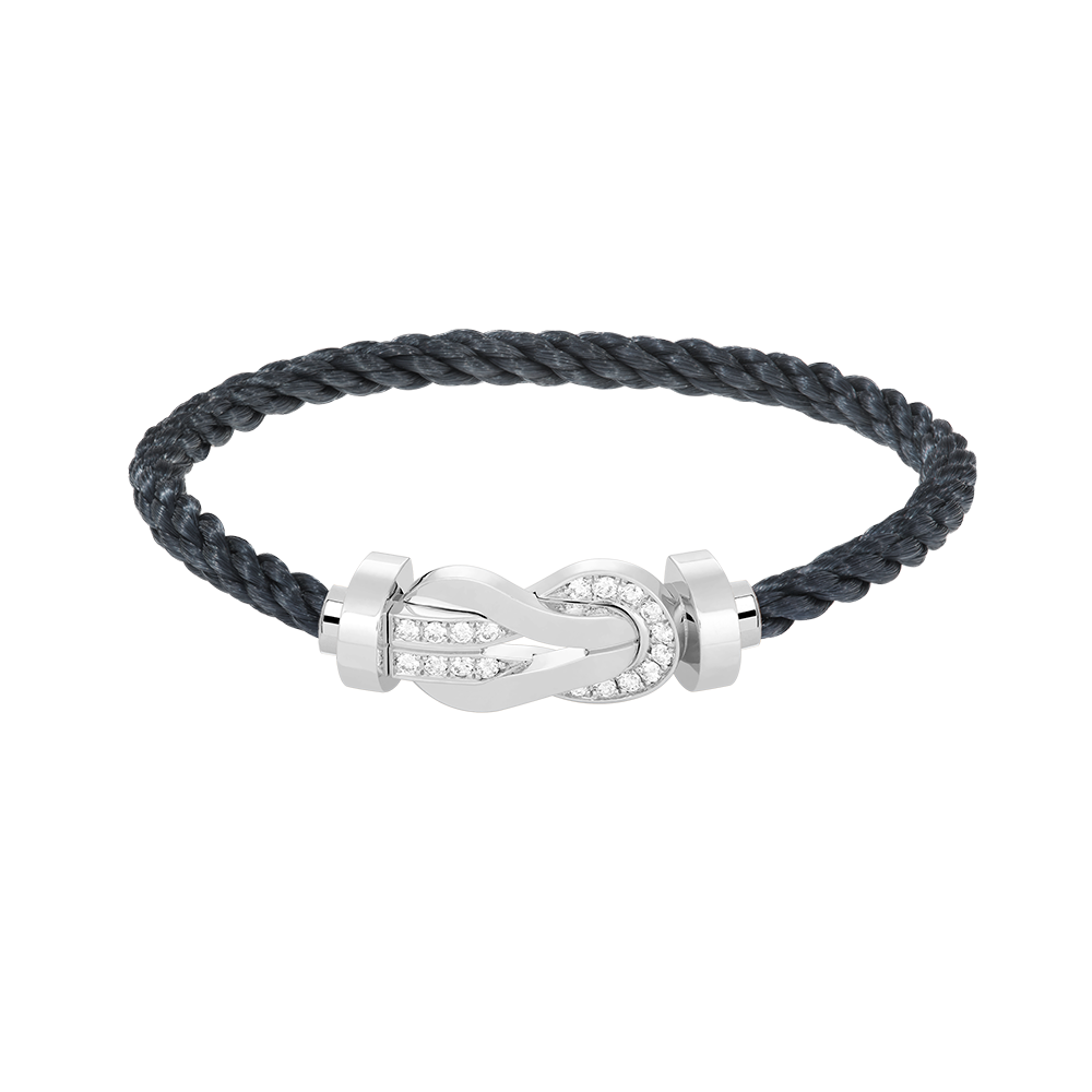 [Royal Top]CHANCE LARGE 8 FIGURE BUCKLE HALF DIAMOND BRACELET SILVER