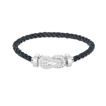 [Royal Top]CHANCE LARGE 8 FIGURE BUCKLE HALF DIAMOND BRACELET SILVER