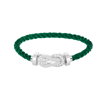 [Royal Top]CHANCE LARGE 8 FIGURE BUCKLE HALF DIAMOND BRACELET SILVER