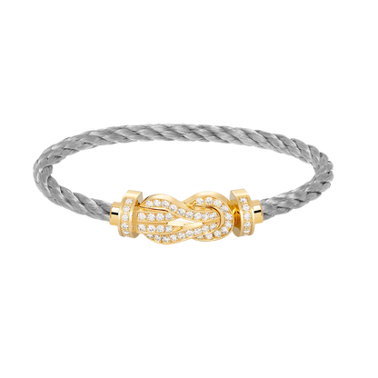 [Royal Top]CHANCE LARGE 8 FIGURE BUCKLE FULLDIAMOND BRACELET GOLD