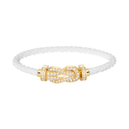 [Royal Top]CHANCE LARGE 8 FIGURE BUCKLE FULLDIAMOND BRACELET GOLD