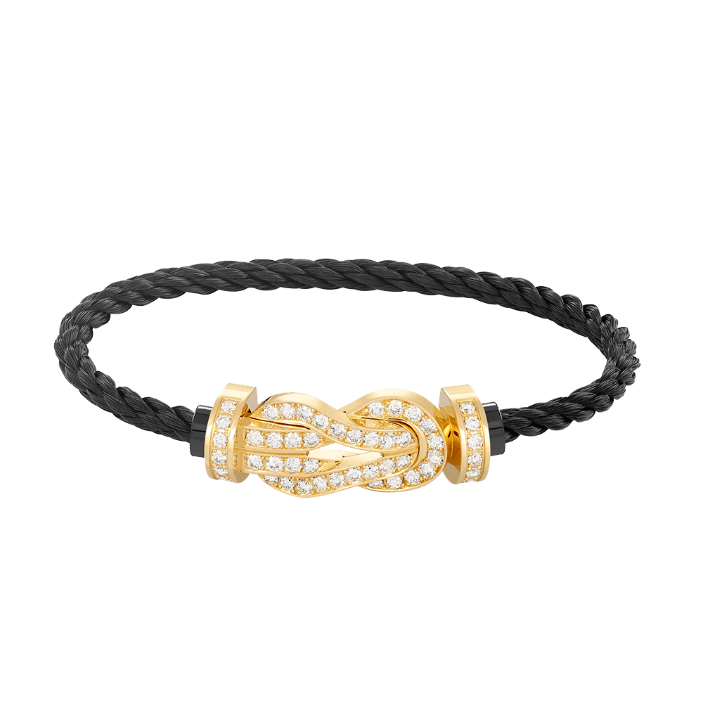[Royal Top]CHANCE LARGE 8 FIGURE BUCKLE FULLDIAMOND BRACELET GOLD