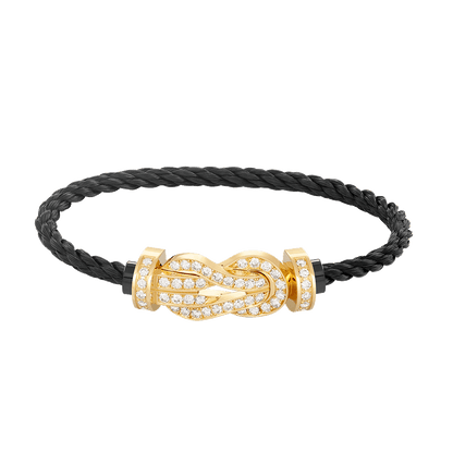 [Royal Top]CHANCE LARGE 8 FIGURE BUCKLE FULLDIAMOND BRACELET GOLD