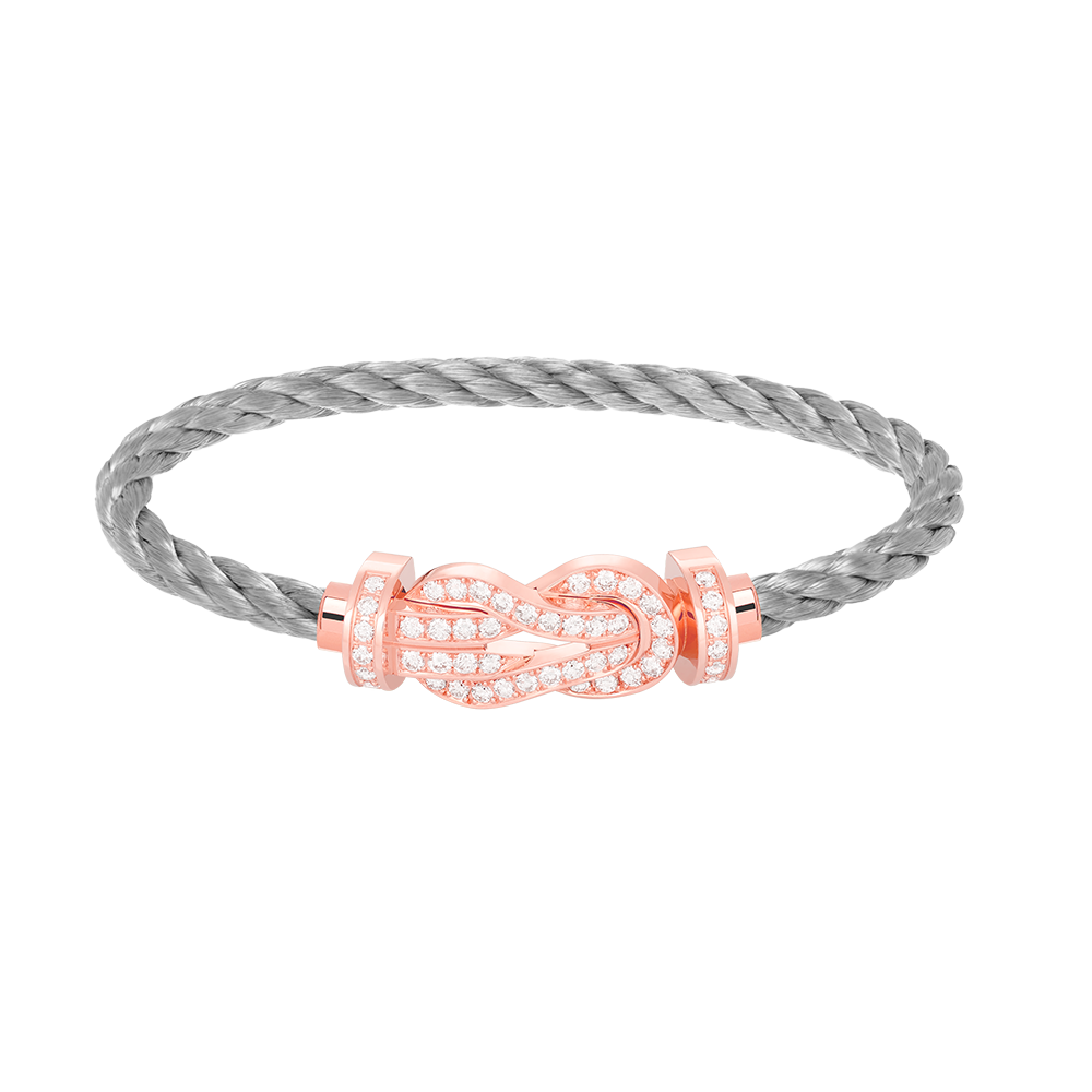 [Royal Top]CHANCE LARGE 8 FIGURE BUCKLE FULL DIAMOND BRACELET ROSE GOLD