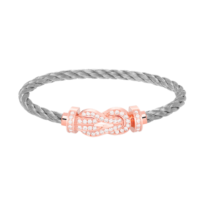 [Royal Top]CHANCE LARGE 8 FIGURE BUCKLE FULL DIAMOND BRACELET ROSE GOLD