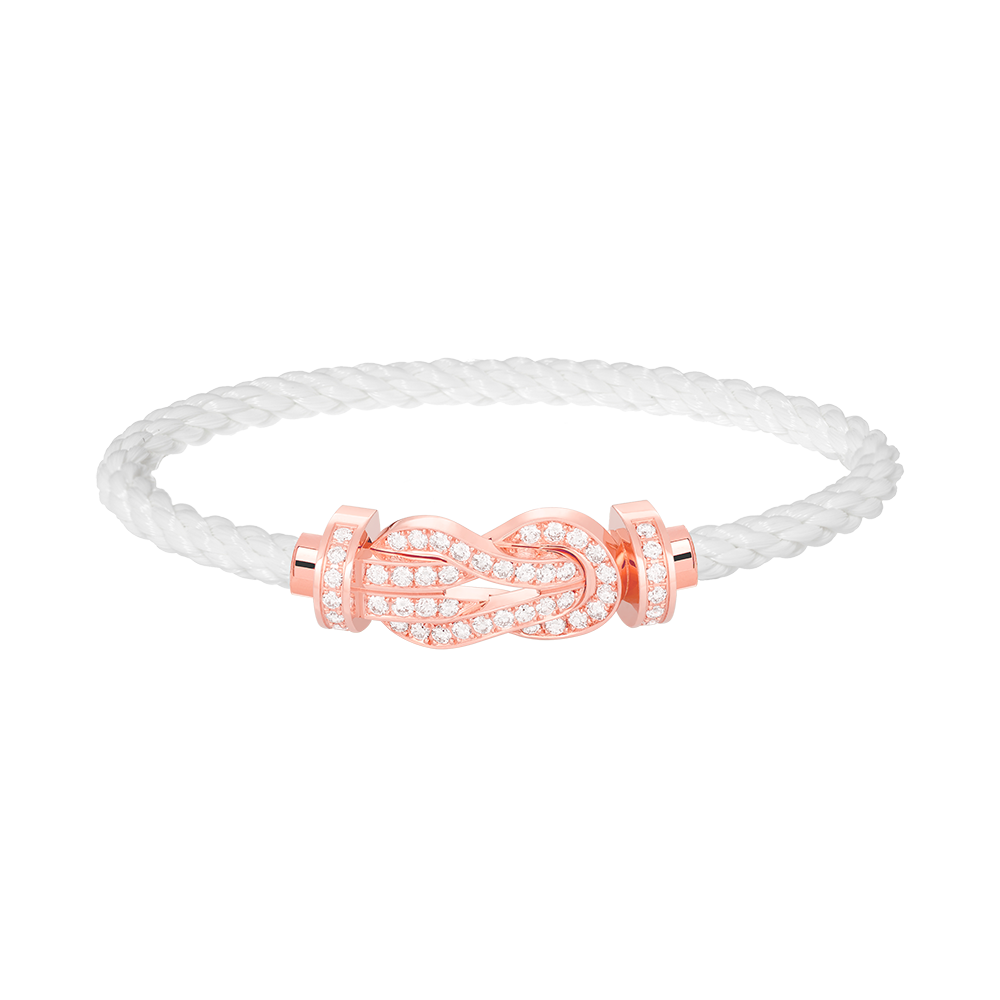 [Royal Top]CHANCE LARGE 8 FIGURE BUCKLE FULL DIAMOND BRACELET ROSE GOLD