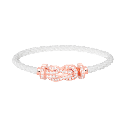 [Royal Top]CHANCE LARGE 8 FIGURE BUCKLE FULL DIAMOND BRACELET ROSE GOLD