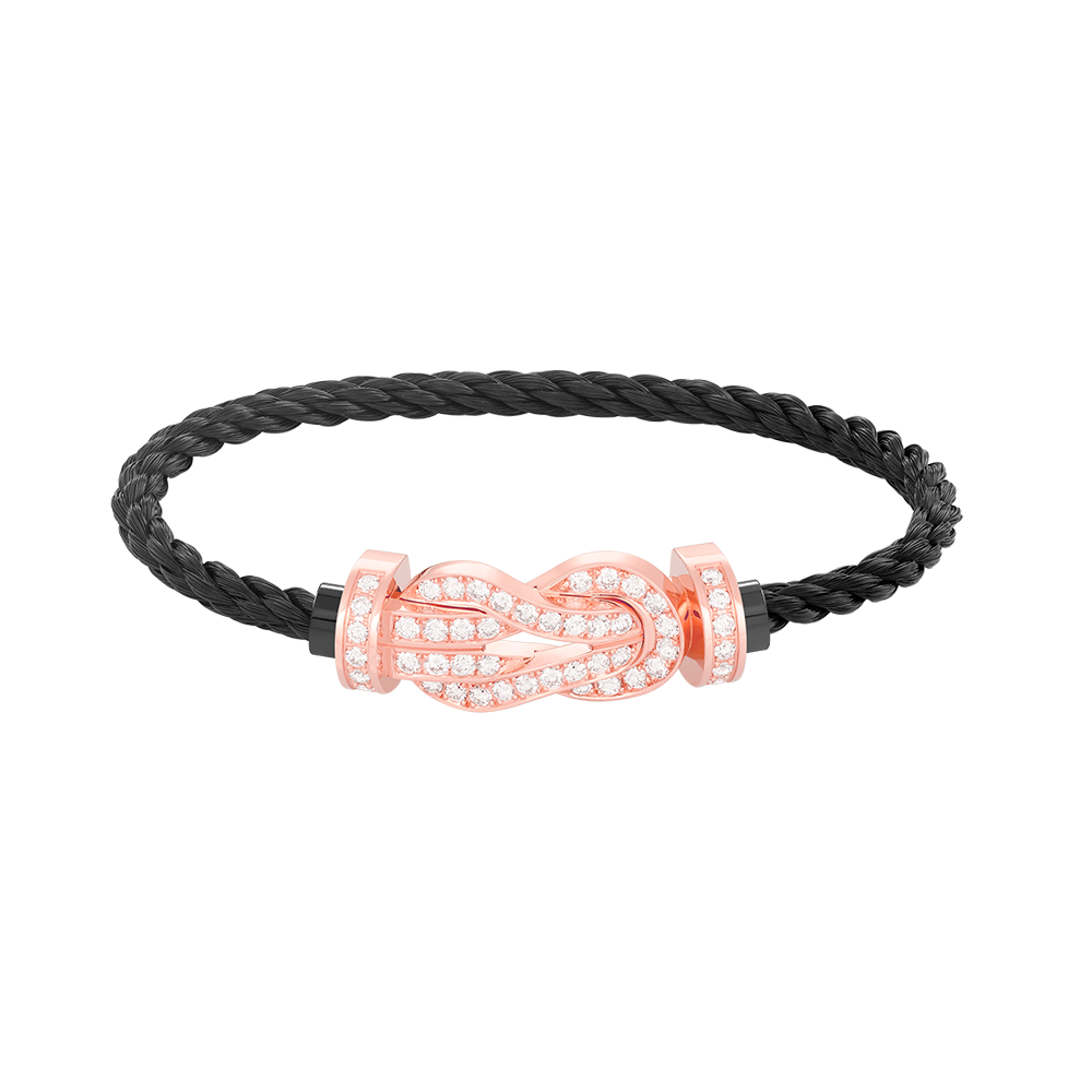 [Royal Top]CHANCE LARGE 8 FIGURE BUCKLE FULL DIAMOND BRACELET ROSE GOLD