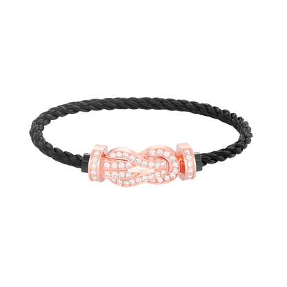 [Royal Top]CHANCE LARGE 8 FIGURE BUCKLE FULL DIAMOND BRACELET ROSE GOLD