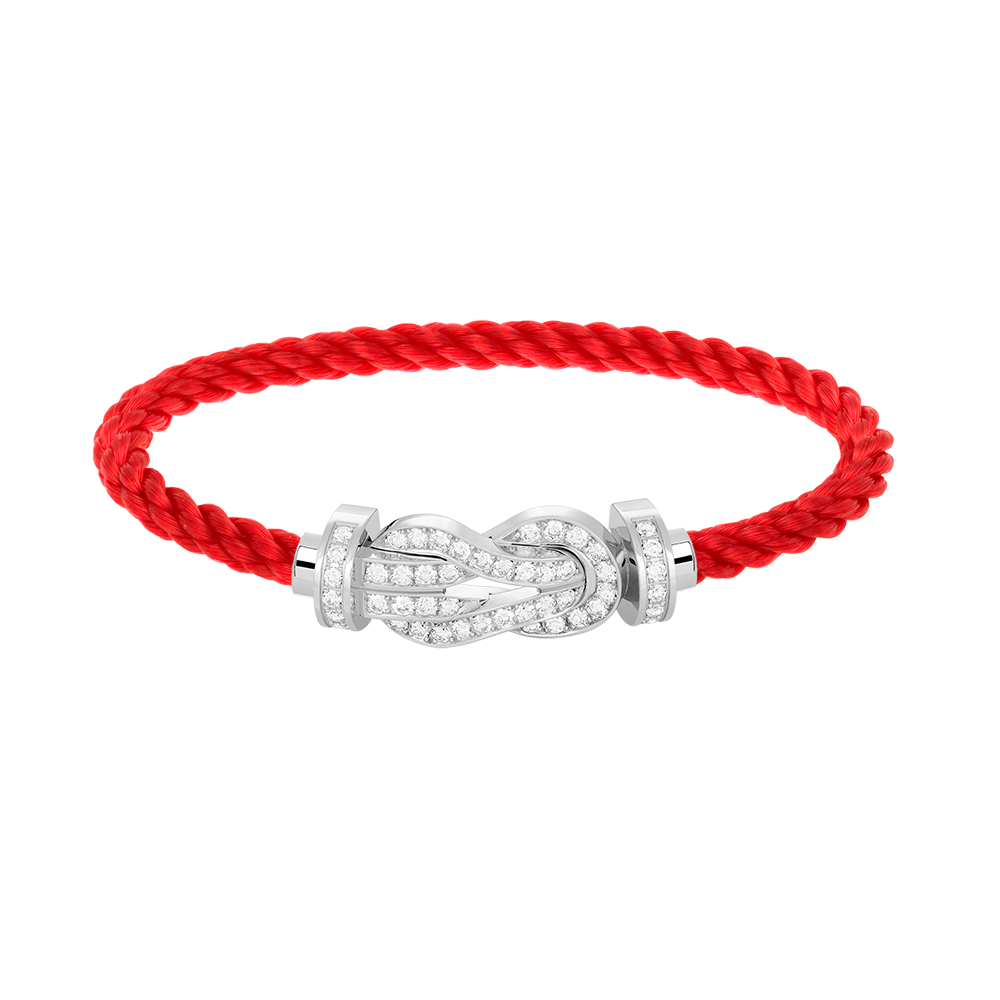 [Royal Top]CHANCE LARGE 8 FIGURE BUCKLE FULL DIAMOND BRACELET SILVER