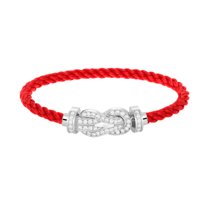 [Royal Top]CHANCE LARGE 8 FIGURE BUCKLE FULL DIAMOND BRACELET SILVER