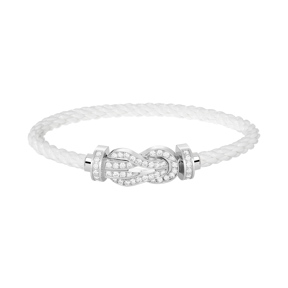 [Royal Top]CHANCE LARGE 8 FIGURE BUCKLE FULL DIAMOND BRACELET SILVER