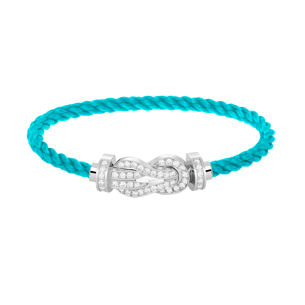 [Royal Top]CHANCE LARGE 8 FIGURE BUCKLE FULL DIAMOND BRACELET SILVER